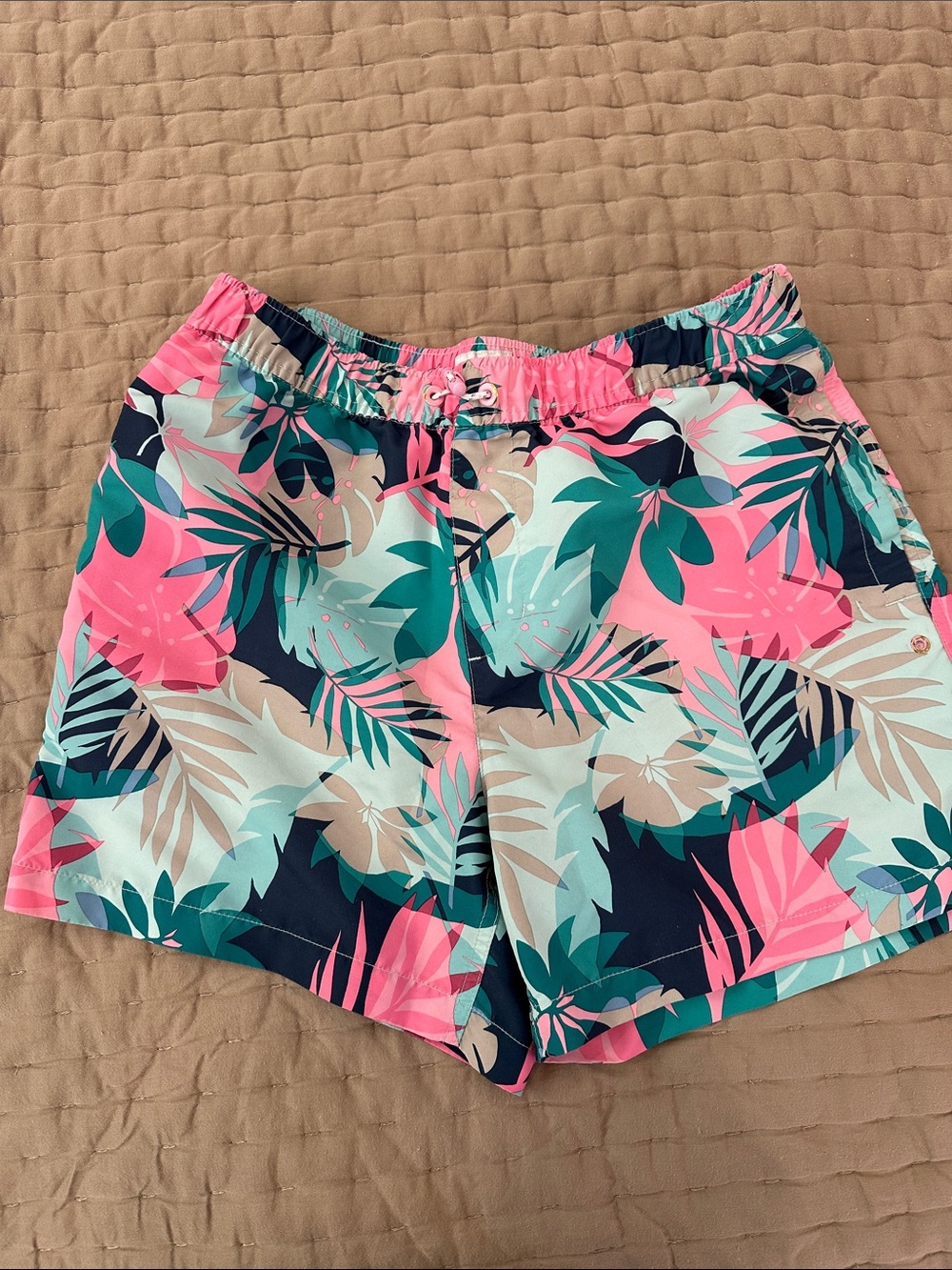 Old Navy Pink Teal Tropical Women's Swim Shorts